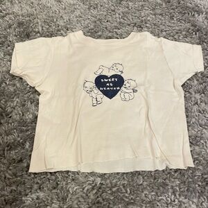 Brandy Melville cream baby tee